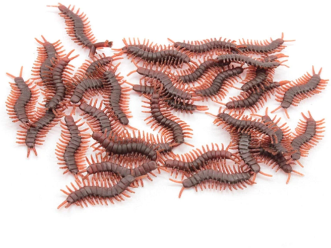 GS 미니 지네 소품 벌레 촬영 장난 징그러운 무서운 미니어처 피규어 만우절 할로윈 파티 진짜같은, 1개