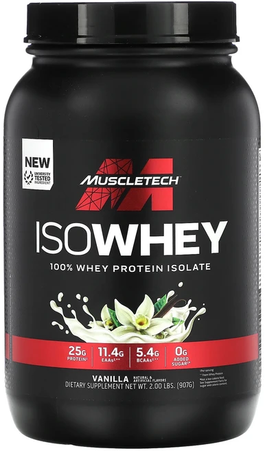 몸관리하세요 겨울입니다 MuscleTech IsoWhey 100% 분리유청단백질 바닐라 907g(2lbs) 특별관리진행, MuscleTechIsoWhey100분리유청단백질바닐라, 907g, 1 - 쿠팡