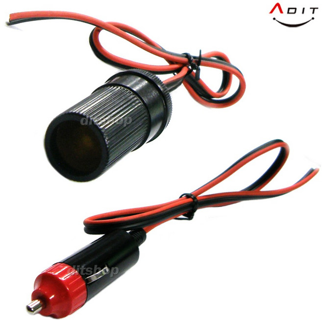 ADIT DIY 차량용 시가잭 시거소켓 시거잭 연결 연장케이블, BP0120, 1개