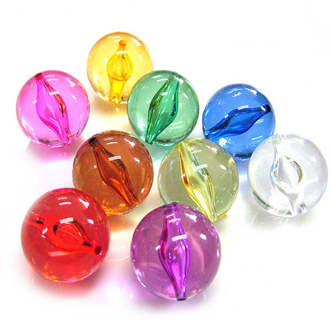 ALL 큰비즈 25mm 라운드볼 아크릴 비즈구슬 한팩 12알 컬러선택, 믹스, 1개