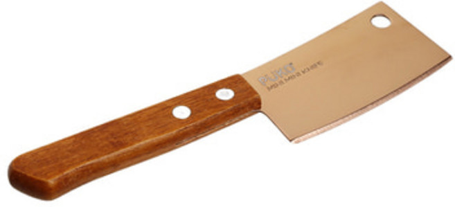 미니 푸코 도끼칼 5종 캠핑 미니칼 디저트칼 중식도, 우드핸들 골드, 1개