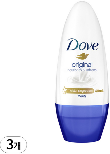도브 오리지날 롤온 데오드란트, 40ml, 3개