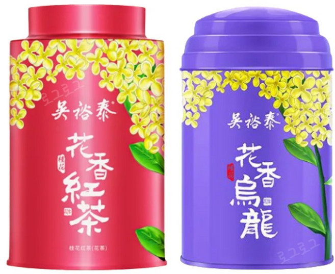 계화우롱차 60g 계화홍차 50g 총110g 조합세트 화향 우롱 홍차 고품질 우롱차 홍차 패키지 세트, 1개, 1개입