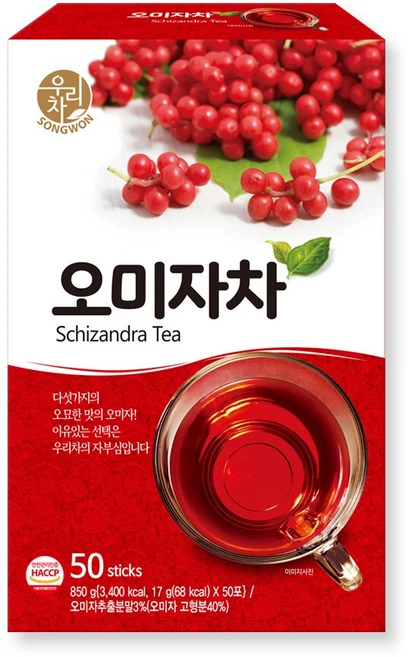 우리차 오미자차, 17g, 50개입, 1개 - 쿠팡