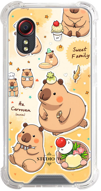 Capybara 그림 맥세이프 핸드폰 케이스 젤리 하드타입