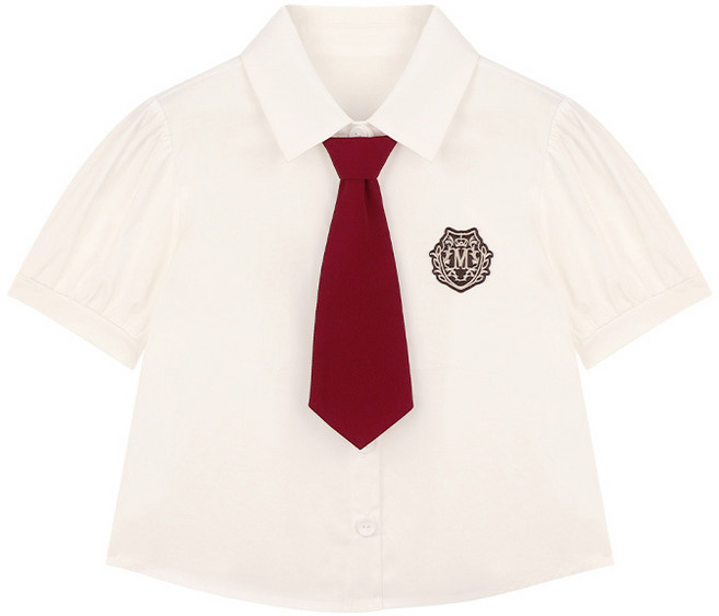크리스탈하우스 여름 간절기 유아 여아 넥타이 세트 스쿨룩 셔츠 CB023