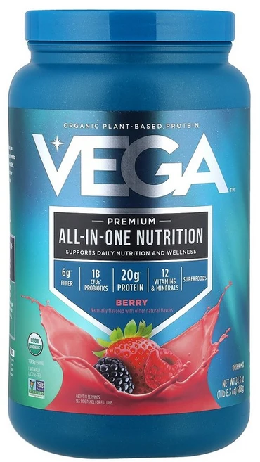 Vega Premium All-In-One Nutrition Berry 1 lb 8.3 oz 688 g, 1개 - 쿠팡