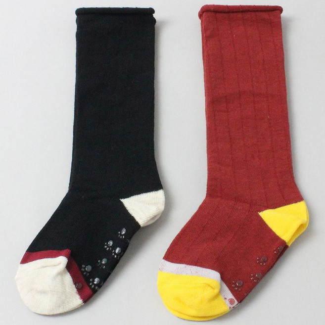 노디자인 H골지돌돌이 반장 1켤레 유아 아동 아기 남아 여아 봄 여름 가을 겨울 무지 니삭스 오버니 장목 주니어 키즈 어린이 유치원 선물 양말 세트