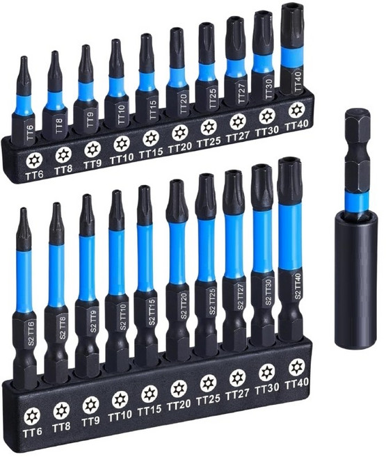 S2 재질 강력 자석 미끄럼 방지 육각 손잡이 육각렌치 비트 세트 21pc, 1세트