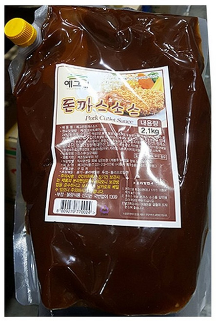 돈까스소스 (예그린 2.1K)X6 박스할인/한식당/카레라이스용/포크커틀릿/포장용, 2.1kg, 6개