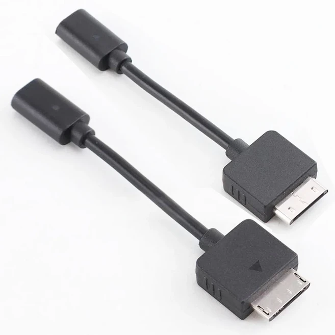 PSP Go 충전 데이터 어댑터 타입 USB C LED 컨버터 코드 게임 콘솔 전원 공급 와이어 케이블, 01 2pcs