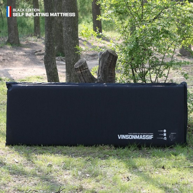 빈슨메시프 자충매트 프리미엄8T 싱글 캠핑 1인 에어 휴대용 블랙, 카키