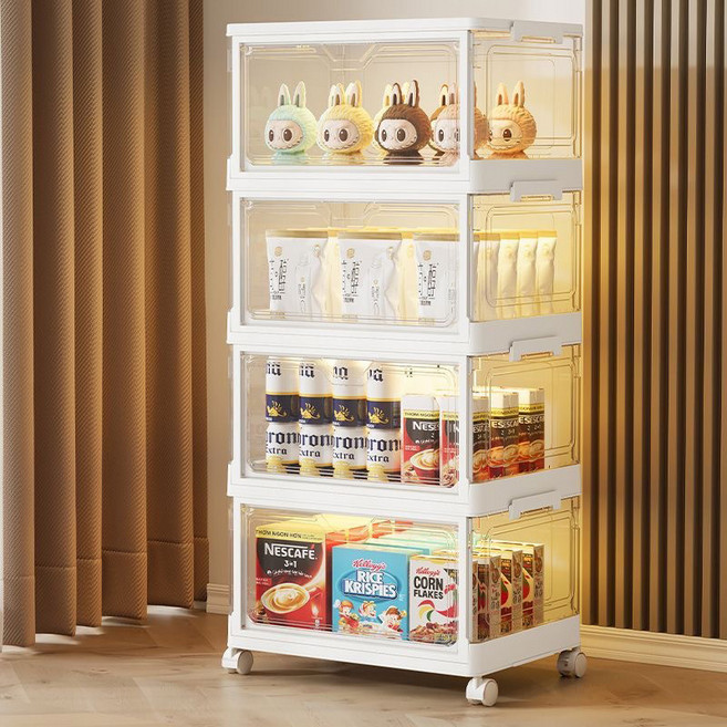 Tiger Pavilion 접이식 수납함 4단, 클리어