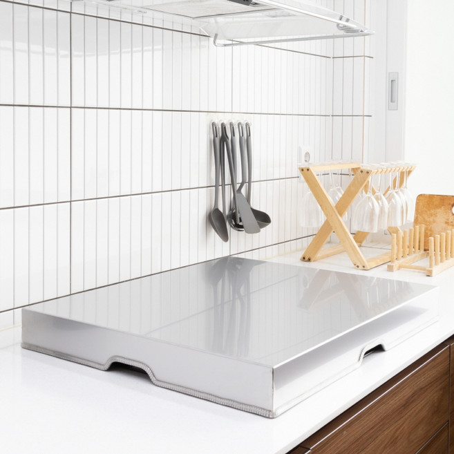 아텍스 쿡탑 가스레인지 덮개, 실버, 1개