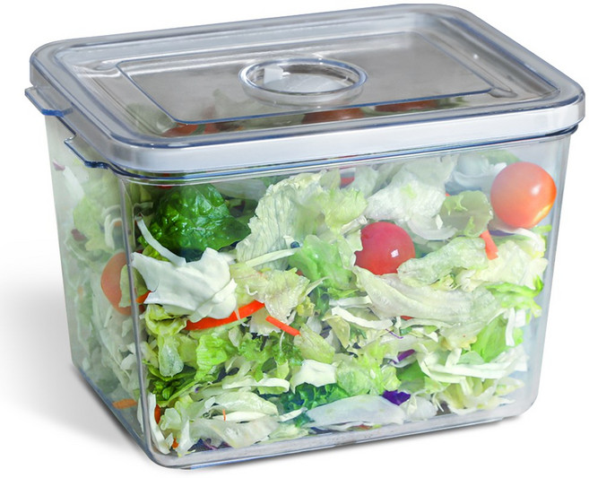 휴락 진공밀폐용기 사각5호 단품 225x160x150mm 뉴트럴그레이, 1개, 3.4L