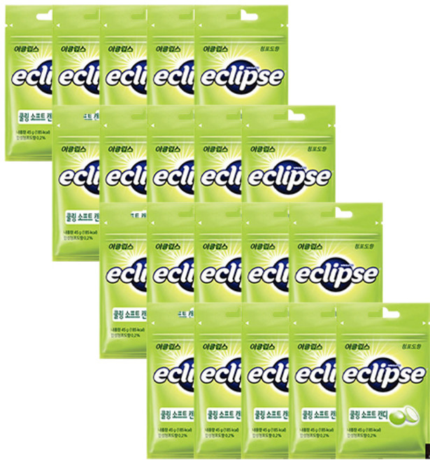 이클립스 쿨링 소프트 캔디 청포도향, 45g, 20개