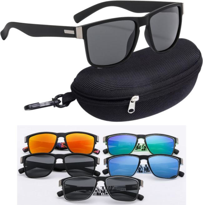 루미먼트 남녀공용 스포츠 패션 편광 선글라스, C1-샌드 블랙/그레이