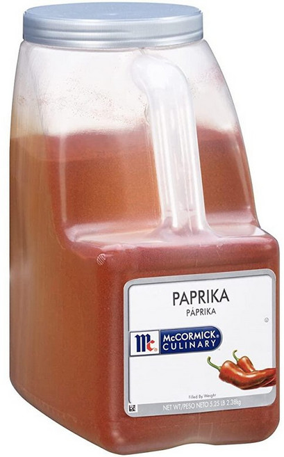 McCormick Culinary 파프리카 510.3g(18온스) - 스위트 파프리카 시즈닝 510.3g(18온스) 용기 1개 닭고기 돼지고기 마리네이드 및 드레싱에 적, 5.25 Pound, 2.38kg