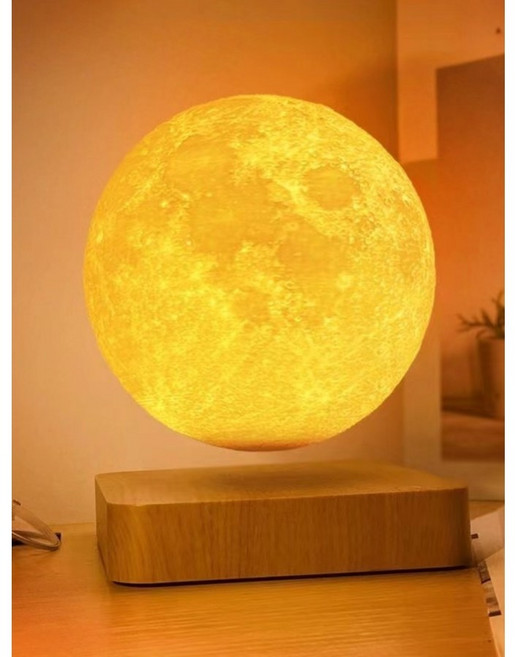 자기 부상 공중 부양 무드등 램프 침실 전구 조명 수면 램프 화성 행성, I.다채로운 회전 15CM 문램프(리모컨)