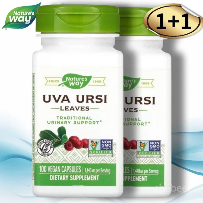 네이쳐스웨이 우바우르시 잎 1110mg 100캡슐 2병 우바 우르시, 100정 - 쿠팡