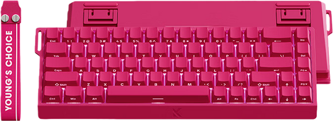 MCHOSE 에이스 68 프로게이밍 버전 e스포츠 유선 키보드 TTC 드래곤 마그네틱축, 제조사축, 베리 레드
