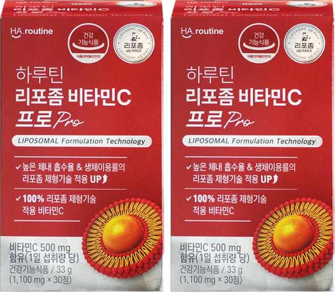 하루틴 리포좀 비타민C 프로, 2개, 30정 - 쿠팡