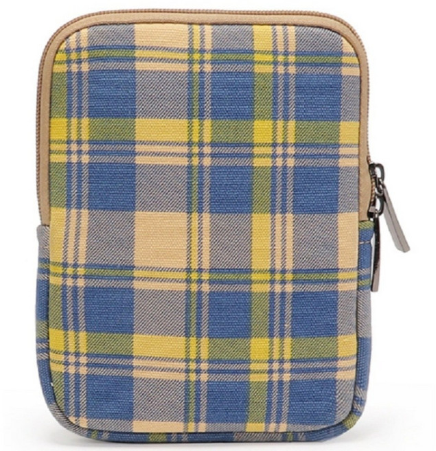 이북리더기용 무늬파우치 6in, 체크블루, 1개