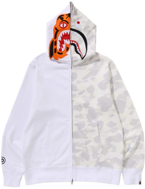 베이프 타이거 샤크 후드 집업