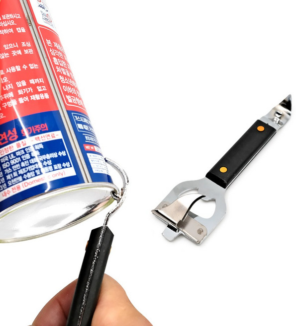 kimspp 다용도 오프너 캔 병따개 캔가스제거기 캠핑 오프너, 1개