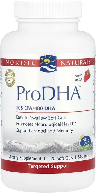 Nordic Naturals ProDHA 딸기맛 500mg 소프트젤 120정(소프트젤 1정당 250mg), NordicNaturalsProDHA딸기맛500mg소프, 1개 - 쿠팡