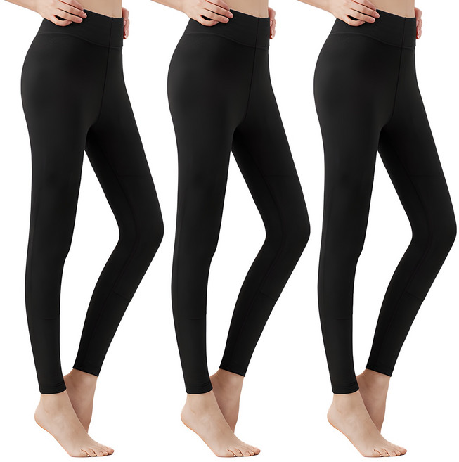 두발로 여성용 국산 서포트 80D 9부 레깅스 무발 3p