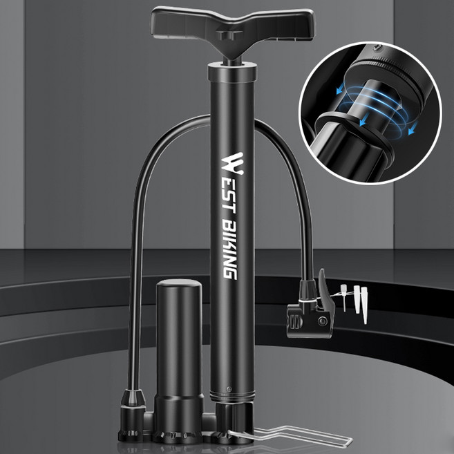 시그니처베이지 자전거 펌프 공기주입기 YPZ193, 1개, 블랙