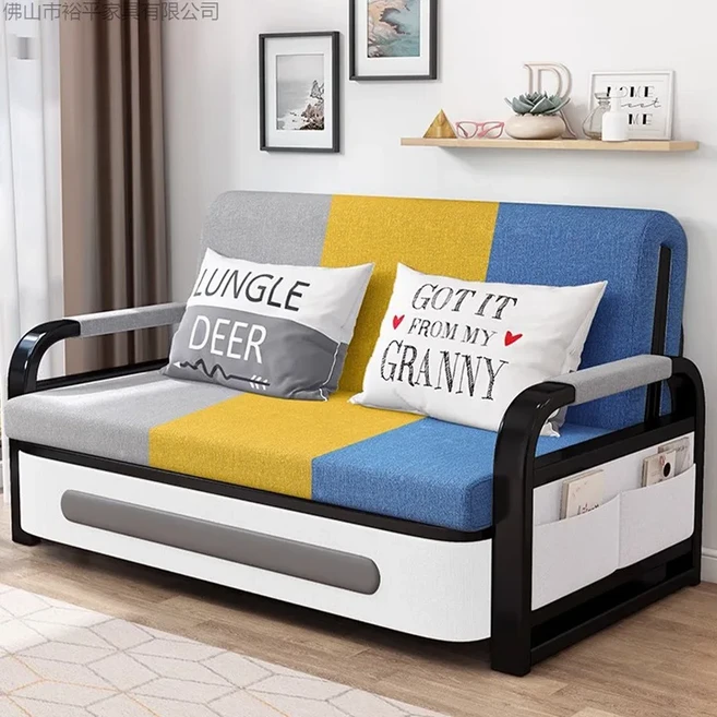 접이식 소파 침대 아파트 발코니 거실 텔레스코픽 다기능, 22  Dark green  120CM