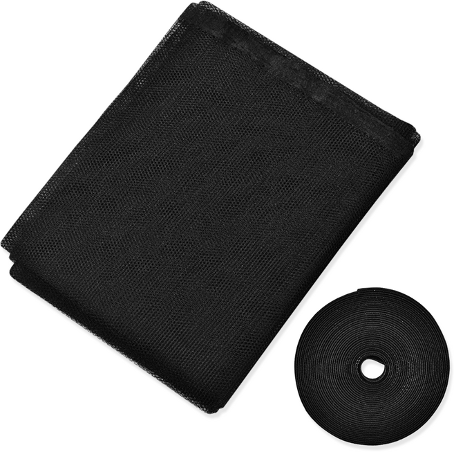 리빙로드 간편설치 벨크로 모기장 방충망, 블랙, 1개