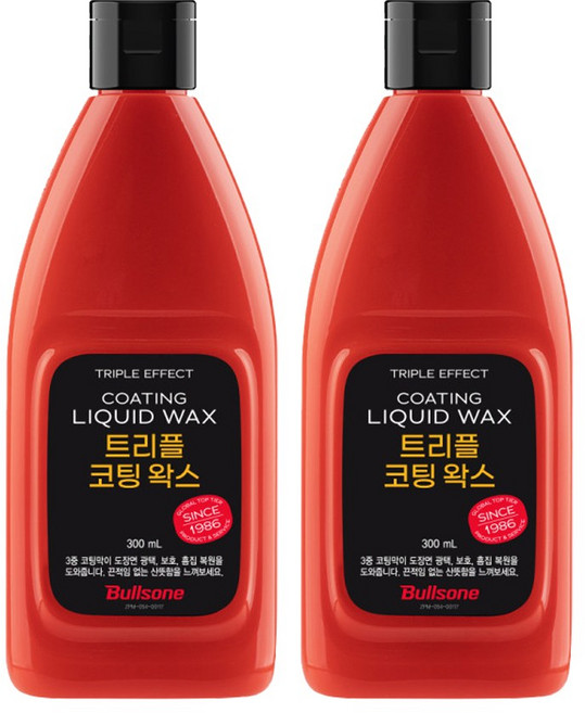 불스원 트리플 코팅 왁스, 2개, 300ml