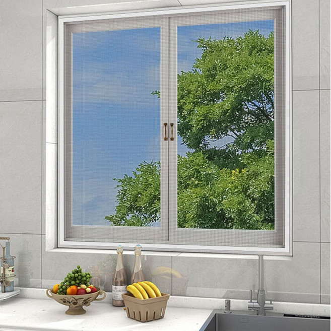 붙이는 창문모기장 욕실창 방충망 간단설치 창고작업실카페 창문 도어 모기장120x120, 120X120cm