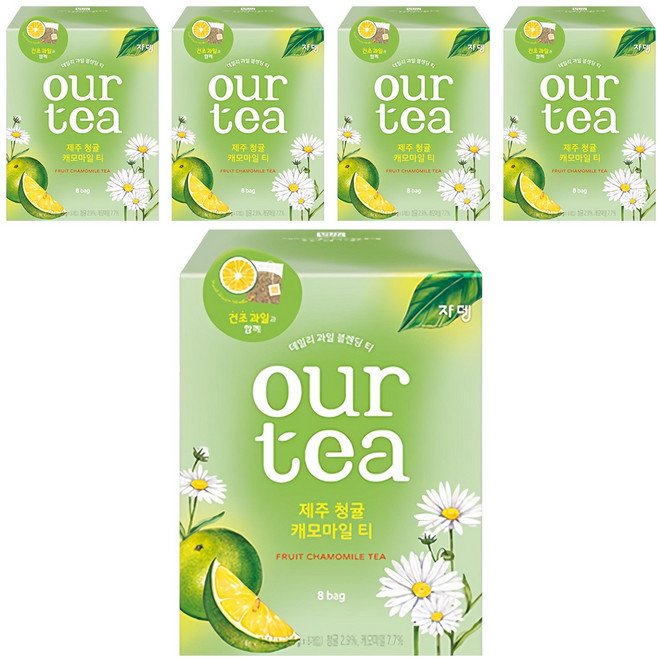 아워티 제주 청귤 캐모마일 티, 16.8g, 8개입, 5개