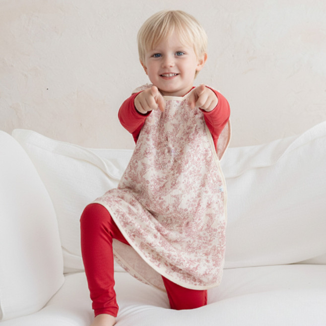 불로홈 아기 신생아 사계절 거즈 잠옷 수면조끼 실내복