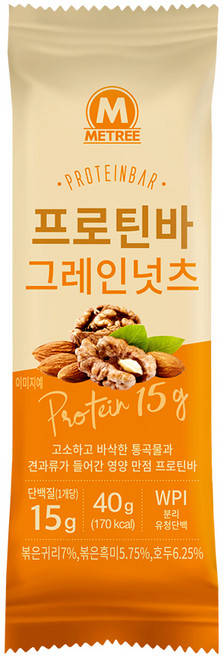 미트리 프로틴바 그레인넛츠, 40g, 10개