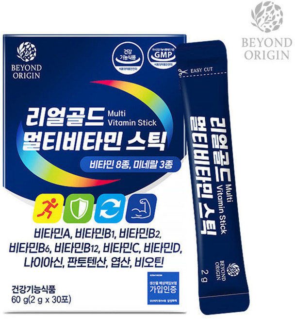 비욘드오리진 리얼골드멀티비타민스틱 2g x 30포, 1박스, 60g