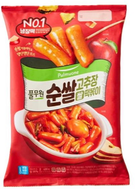 풀무원식품 쌀 순쌀 고추장 떡볶이 480g, 5개