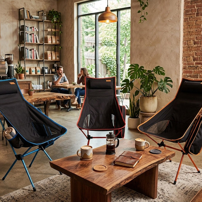 두랄루민 특대형 가제트캠핑의자 +파우치세트, 1개, 랜덤mix