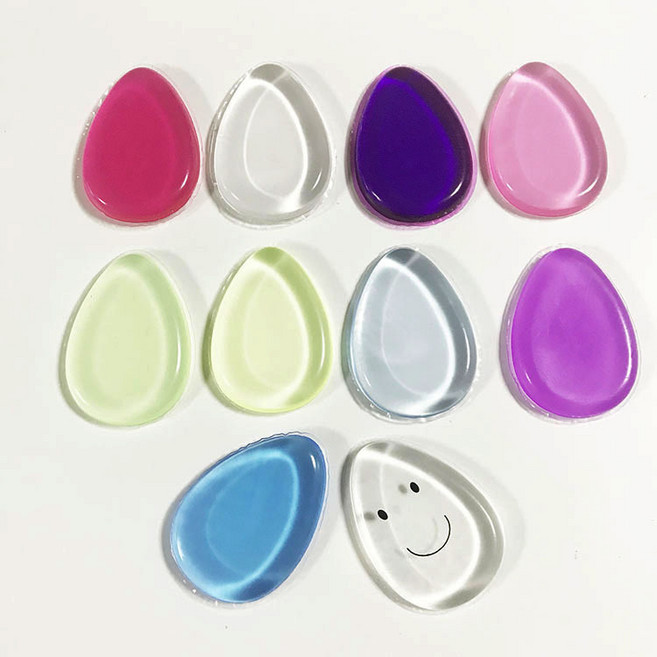 전체 세트 젤리 실리콘 퍼프 압력에 강하고 세척이 용이하며 파우더가 달라붙지 않는 메이크업 도구 뷰티 스펀지 루스 파우더