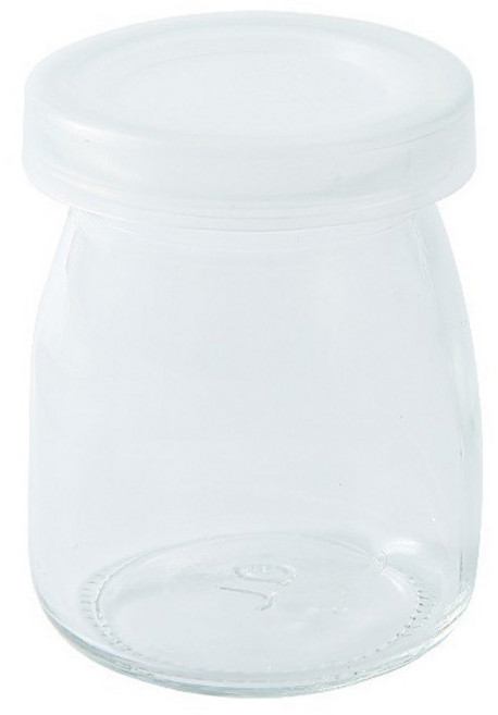 加厚玻璃布丁瓶 - 耐高溫, 透明含蓋(100ml), 1個