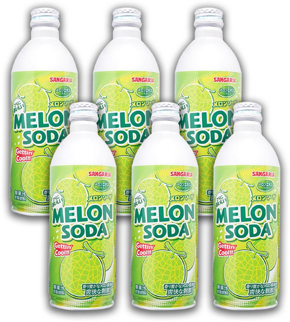 산가리아 멜론 소다 음료, 500ml, 6개