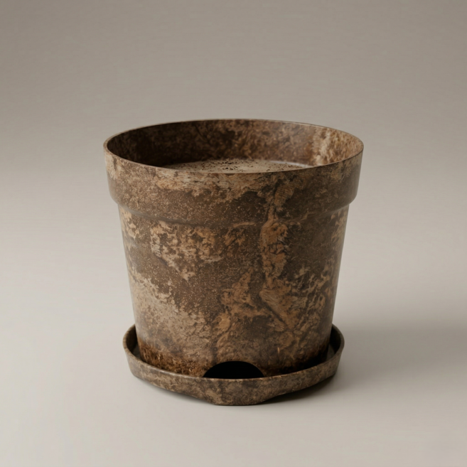 감사해지구 CXP 친환경 미니 목분 화분 물받이 세트 다육이 선인장용, 자연색, 3개