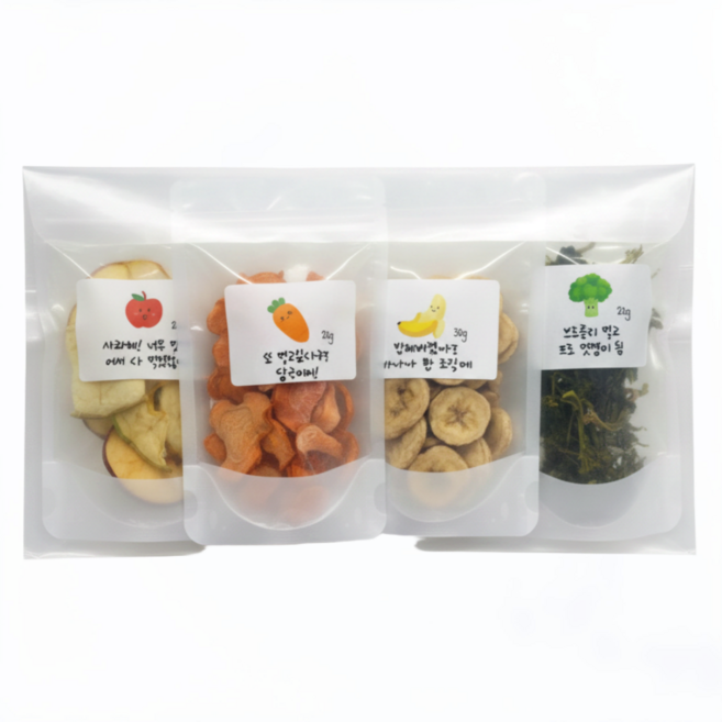[라비토 간식_SET] 사과+당근+바나나+브로콜리 총 4종