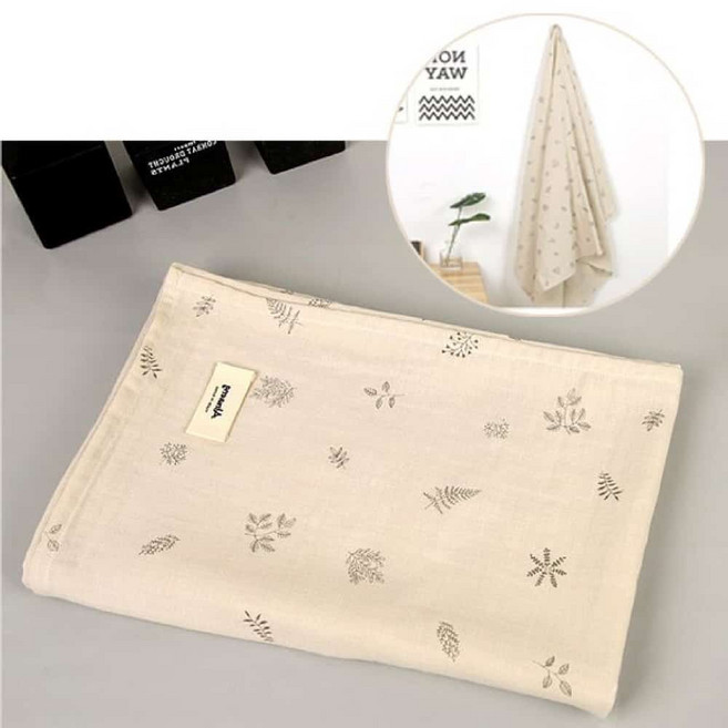 아기낮잠이불 거즈이불 리프베이지 이중거즈 블랭킷M 낮잠이불 여름 면속싸개 여름이불 담요