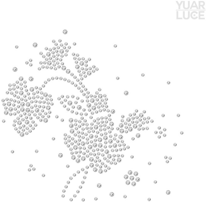 유아루체 이슬 머금은 제비꽃 Cry - 핫픽스모티브 리폼 diy 붙이는 큐빅 전사지, 1개