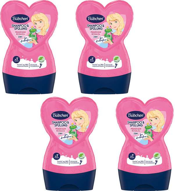 뷔센 키즈 2in1 샴푸 프린세스 로잘리아, 230ml, 4개